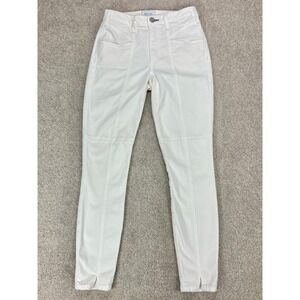 McGuire San Pietro Cargo Skinny Ankle Jeans Women 26 White Split Hem Minimalist